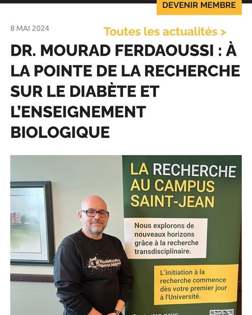 The Ferdaoussi Lab team outside the Alberta Diabetes Institute